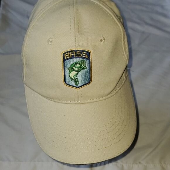 B.A.S.S. Embellished Fish Adjustable Stretchback Baseball Cap - Picture 1 of 7